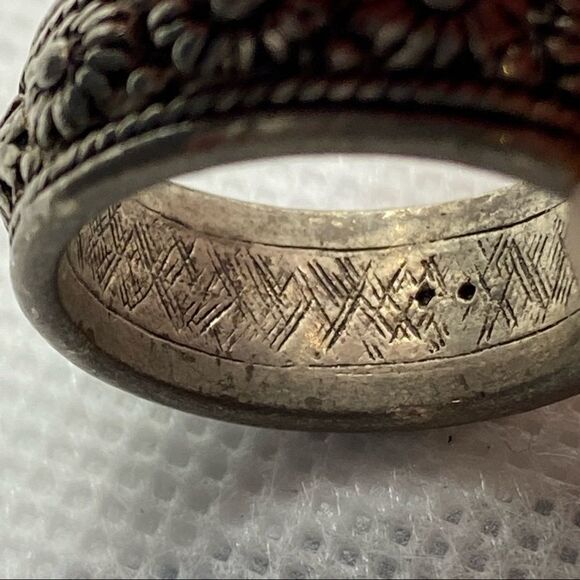 Vintage floral silver ring - size 7.5 - Picture 5 of 5